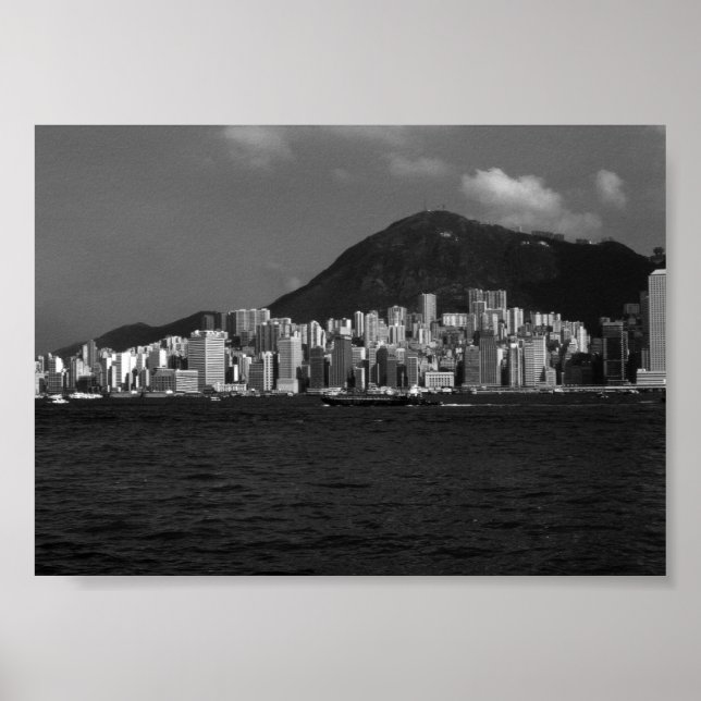 Vintage China Hongkongbay Skyscraper Poster (Framsidan)