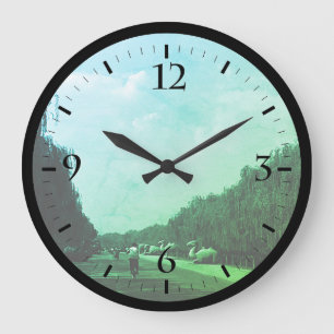 Vintage China Pekin, en vacker väg till grav L Stor Klocka