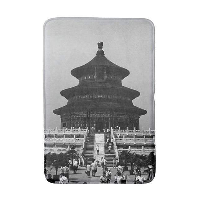 Vintage China Pekin Heaven Temple Badrumsmatta (Framsidan (Vertikal))