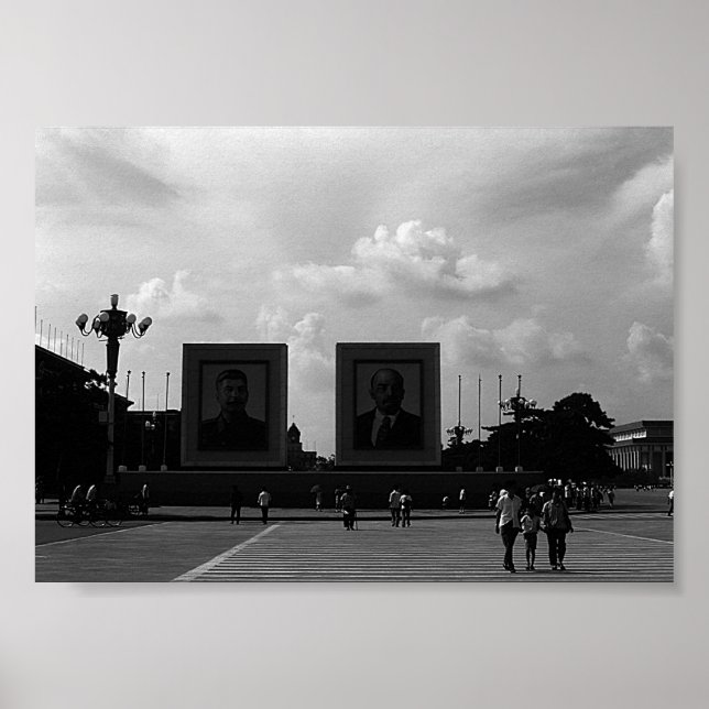 Vintage China Pekin Tiananmen Square Poster (Framsidan)