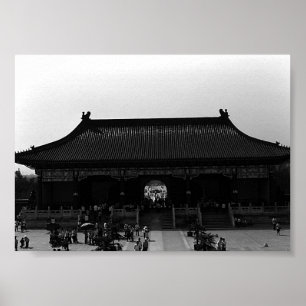 Vintage china Pekintemplet Heaven grind Poster