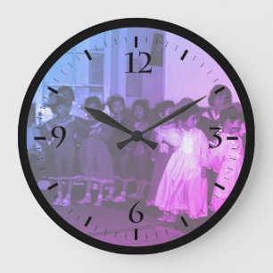 Vintage China Shanghai barnomsorg Large Clock Stor Klocka