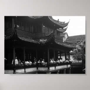 Vintage China Shanghai Yuyuan-trädgården Dianchun Poster