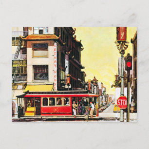 Vintage Chinatown San Francisco Resor Postkort Vykort