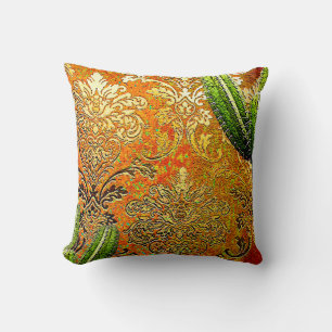 Vintage Chinese Cactus Motif Kudde