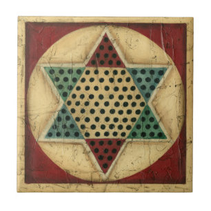 Vintage Chinese Checkerboard av Ethan Harper Kakelplatta