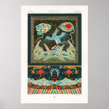 Vintage chinese illustration av Albert Racinet