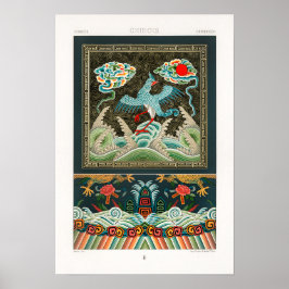 Vintage chinese illustration av Albert Racinet Poster