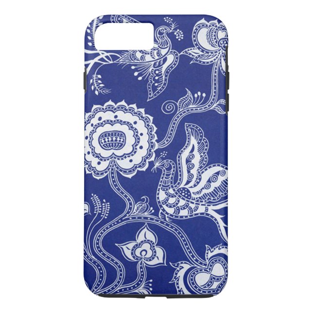Vintage Chinese Indigo Batik Case-Mate iPhone Skal (Baksida)