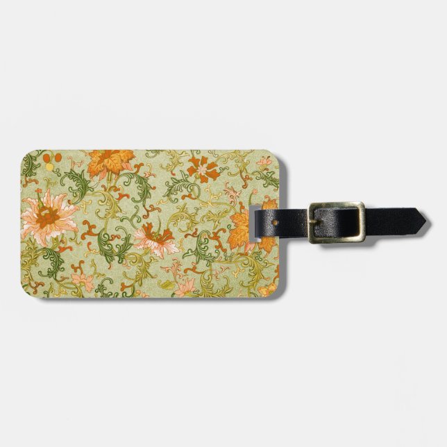 Vintage Chinese Ornament Jones Flowers Bagagebricka (Horisontell Framsida)