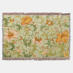 Vintage Chinese Ornament Jones Flowers Filt