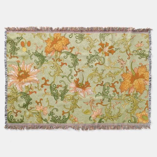 Vintage Chinese Ornament Jones Flowers Filt (Framsidan)