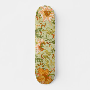 Vintage Chinese Ornament Jones Flowers Mini Skateboard Bräda 18,5 Cm