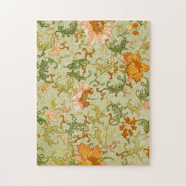 Vintage Chinese Ornament Jones Flowers Pussel (Vertikal)