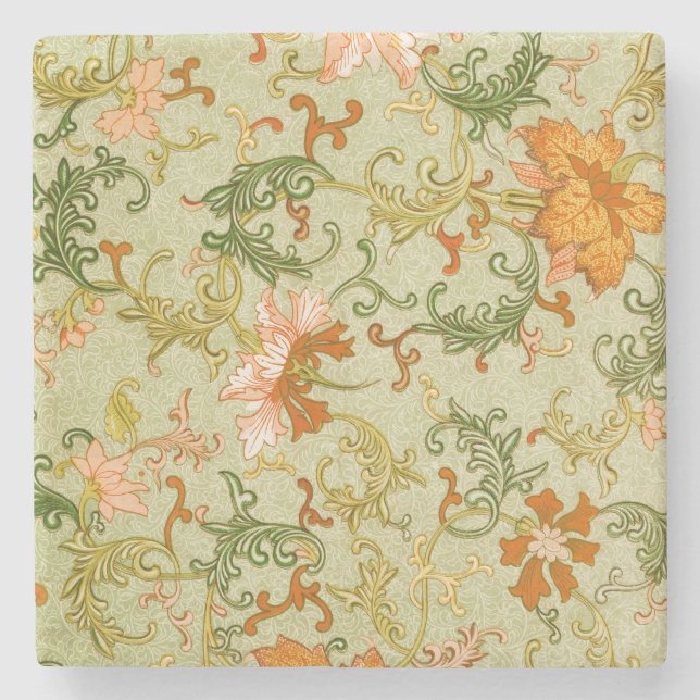 Vintage Chinese Ornament Jones Flowers Stenunderlägg (Framsidan)