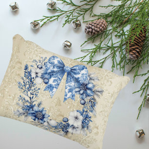 Vintage Chinoiserie Krans Antik Damast Prydnadskudde
