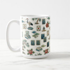 Vintage Chinoiserie Mahjong-bricka Kaffemugg