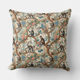 Vintage Chinoiserie Monkey Kudde