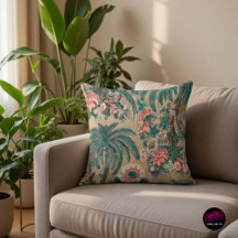 Vintage Chintz Blommigt Tropical Mönster