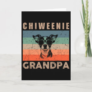 Vintage Chiweenie Hund Farfarpresenter För Män Rol Kort
