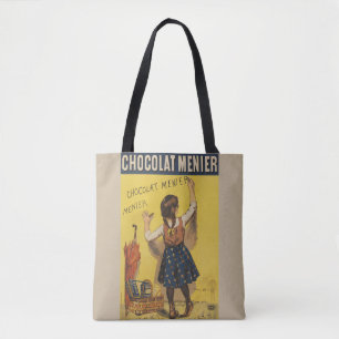 Vintage Chocolat Menier Fransk Affisch Bouisset Ko Tygkasse