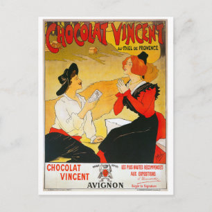 Vintage Chocolat Vincent Ad Vykort