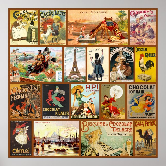 Vintage Chocolate Annons Poster (Framsidan)