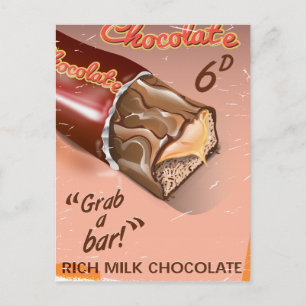 Vintage Chocolate-annons. Vykort