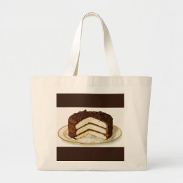 Vintage Chocolate Iced Lagrar Cake Anpassningsbar Jumbo Tygkasse
