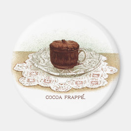 Vintage chokladchokladelegant för kakao som är vin magnet