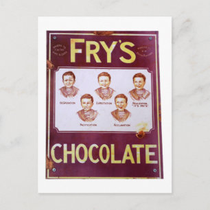 Vintage chokladreklam poster vykort