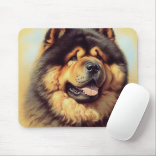 Vintage Chow-Chow-målning Musmatta
