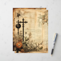 Vintage Christian Ephemera Scrapbook Papper