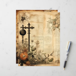 Vintage Christian Ephemera Scrapbook Papper