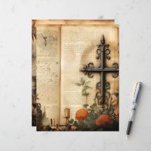 Vintage Christian Ephemera Scrapbook Papper