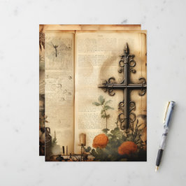 Vintage Christian Ephemera Scrapbook Papper