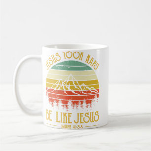 Vintage Christian Jesus tog tag i karlar som Jesus Kaffemugg