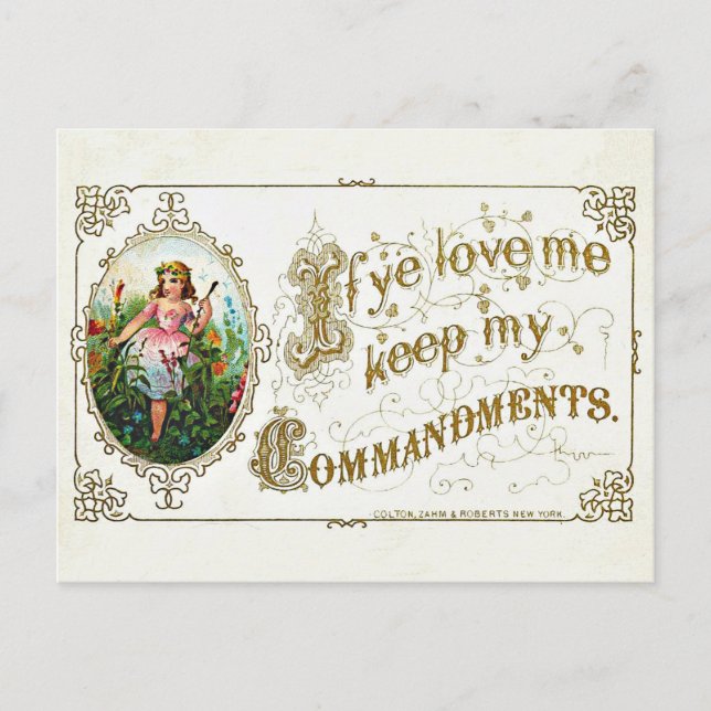 Vintage Christian Postcard Vykort (Framsida)