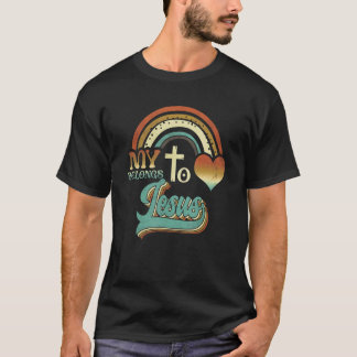 Vintage Christian Tillhören till Jesus Faith T Shirt