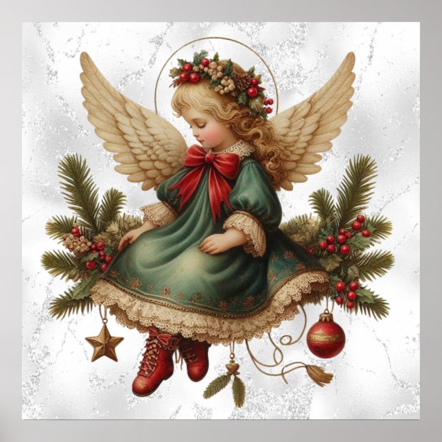 Vintage Christmas Angel Poster (Framsidan)