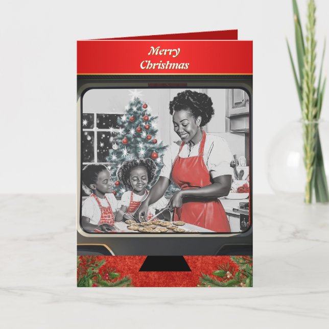 Vintage christmas Baking Helgkort (Framsida)