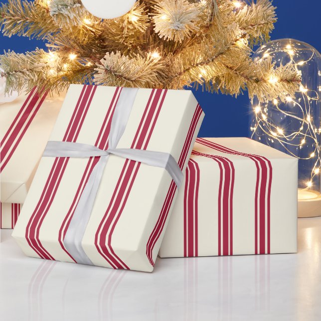 Vintage Christmas Candy Cane Wrapping Paper Presentpapper (Helgdagar)