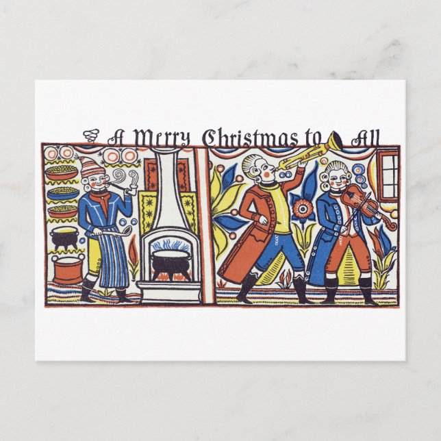 VINTAGE CHRISTMAS CARD HELG VYKORT (Framsida)