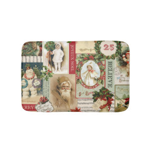 VINTAGE CHRISTMAS COLLAGE BADRUMSMATTA