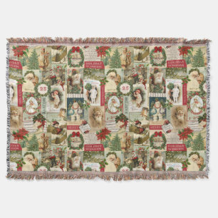 VINTAGE CHRISTMAS COLLAGE FILT