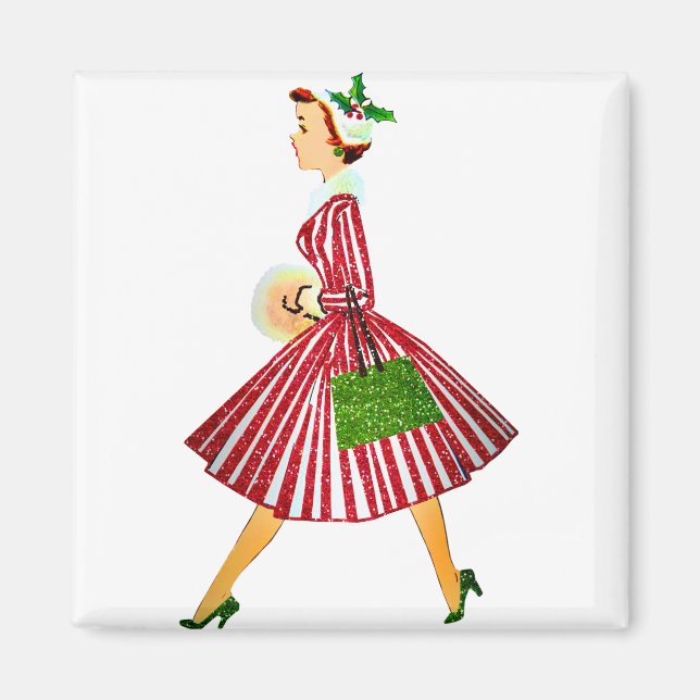 vintage christmas dam magnet (Framsidan)