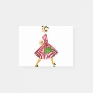 vintage christmas dam post-it block