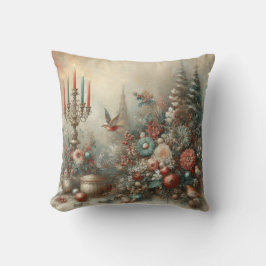 Vintage Christmas Flowers Kudde