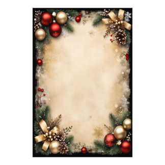 Vintage Christmas Frame Fototryck