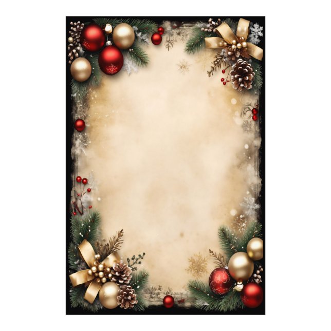 Vintage Christmas Frame Fototryck (Framsidan)
